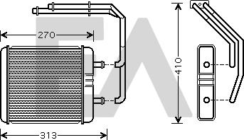 EACLIMA 45C30007 - Теплообмінник, опалення салону autocars.com.ua