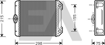 EACLIMA 45C50003 - Теплообмінник, опалення салону autocars.com.ua