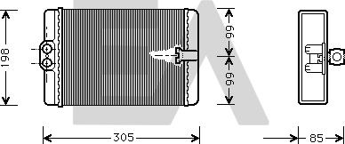 EACLIMA 45C50016 - Теплообмінник, опалення салону autocars.com.ua