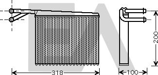 EACLIMA 45C50019 - Теплообмінник, опалення салону autocars.com.ua