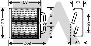 EACLIMA 45C52004 - Теплообмінник, опалення салону autocars.com.ua