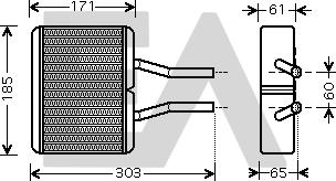 EACLIMA 45C52005 - Теплообмінник, опалення салону autocars.com.ua