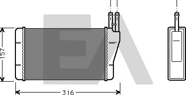 EACLIMA 45C54003 - Теплообмінник, опалення салону autocars.com.ua