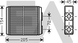 EACLIMA 45C54027 - Теплообмінник, опалення салону autocars.com.ua