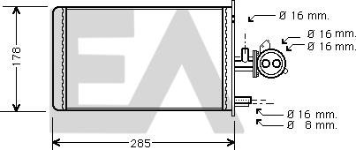 EACLIMA 45C55016 - Теплообмінник, опалення салону autocars.com.ua