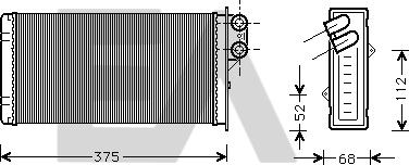 EACLIMA 45C59001 - Теплообмінник, опалення салону autocars.com.ua