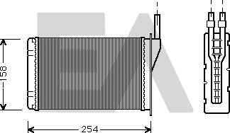 EACLIMA 45C60004 - Теплообмінник, опалення салону autocars.com.ua