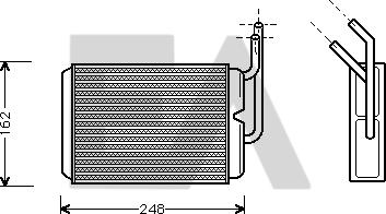EACLIMA 45C60012 - Теплообмінник, опалення салону autocars.com.ua
