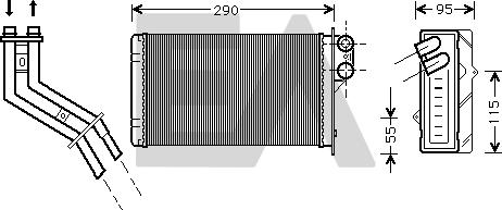 EACLIMA 45C60014 - Теплообмінник, опалення салону autocars.com.ua