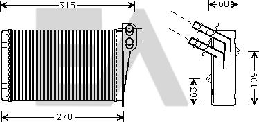 EACLIMA 45C60015 - Теплообмінник, опалення салону autocars.com.ua