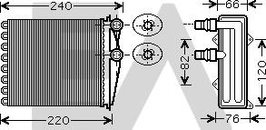 EACLIMA 45C60019 - Теплообмінник, опалення салону autocars.com.ua