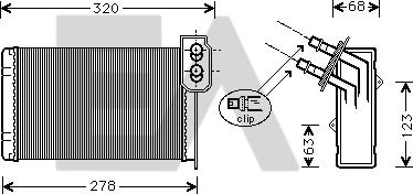 EACLIMA 45C60023 - Теплообмінник, опалення салону autocars.com.ua