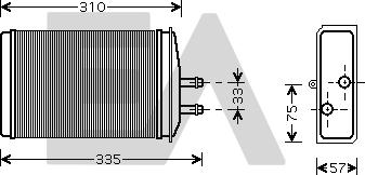 EACLIMA 45C61001 - Теплообмінник, опалення салону autocars.com.ua