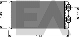 EACLIMA 45C76005 - Теплообмінник, опалення салону autocars.com.ua