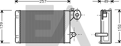 EACLIMA 45C77002 - Теплообмінник, опалення салону autocars.com.ua