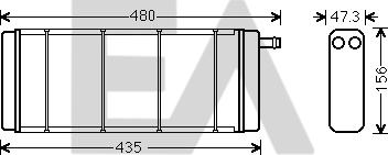 EACLIMA 45C77007 - Теплообмінник, опалення салону autocars.com.ua