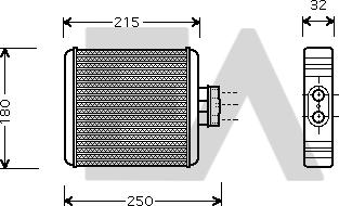 EACLIMA 45C77010 - Теплообмінник, опалення салону autocars.com.ua