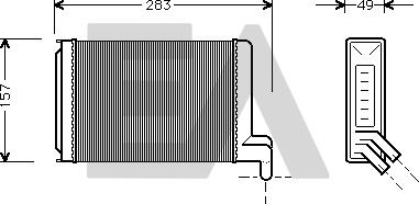 EACLIMA 45C77015 - Теплообмінник, опалення салону autocars.com.ua