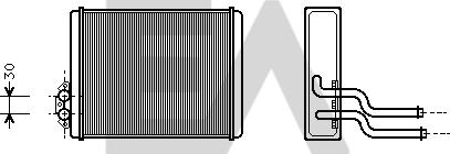 EACLIMA 45C78007 - Теплообмінник, опалення салону autocars.com.ua