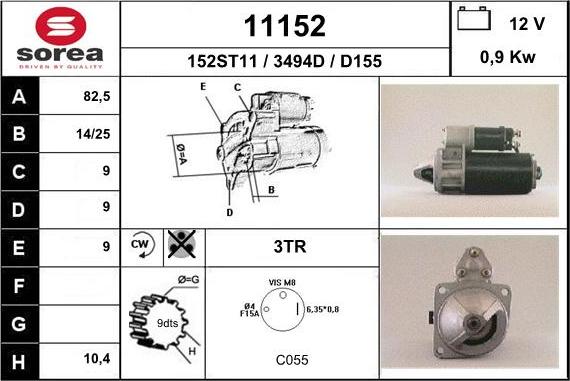 EAI 11152 - Стартер autocars.com.ua