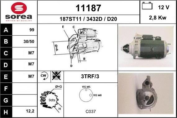 EAI 11187 - Стартер autocars.com.ua