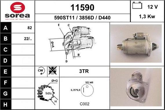 EAI 11590 - Стартер autocars.com.ua