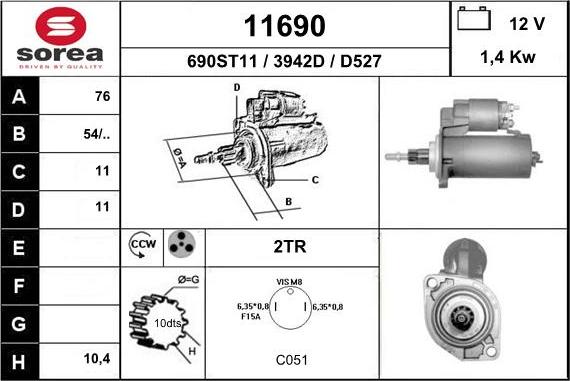 EAI 11690 - Стартер autodnr.net