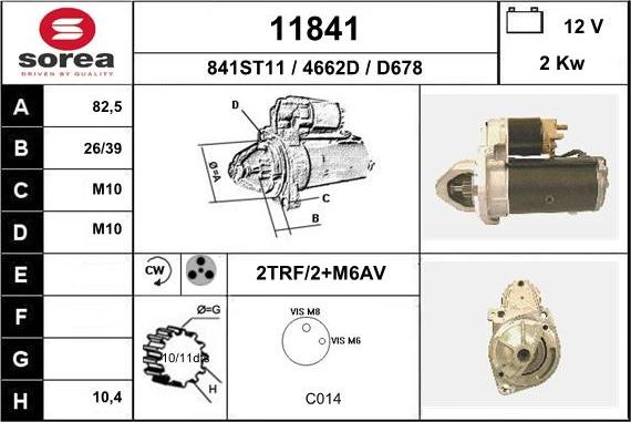 EAI 11841 - Стартер autocars.com.ua