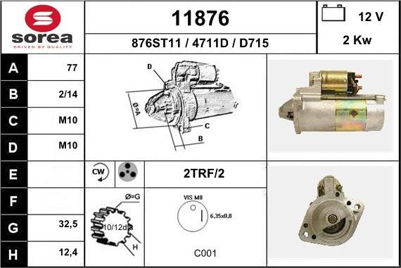 EAI 11876 - Стартер autodnr.net