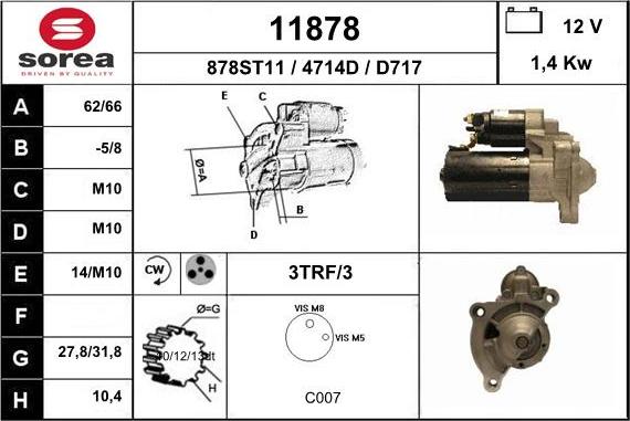 EAI 11878 - Стартер avtokuzovplus.com.ua