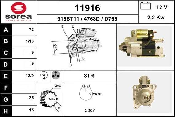 EAI 11916 - Стартер autodnr.net