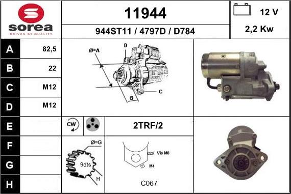 EAI 11944 - Стартер autocars.com.ua