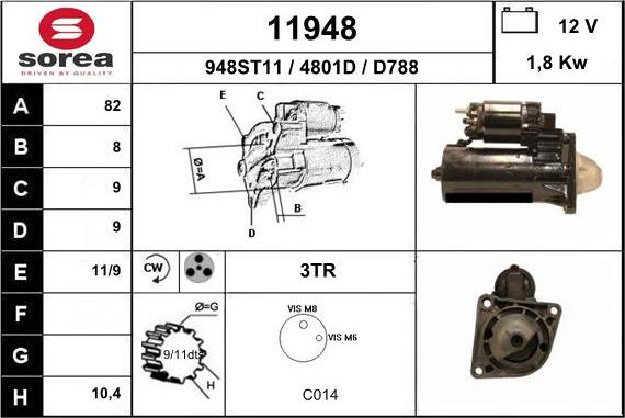 EAI 11948 - Стартер avtokuzovplus.com.ua