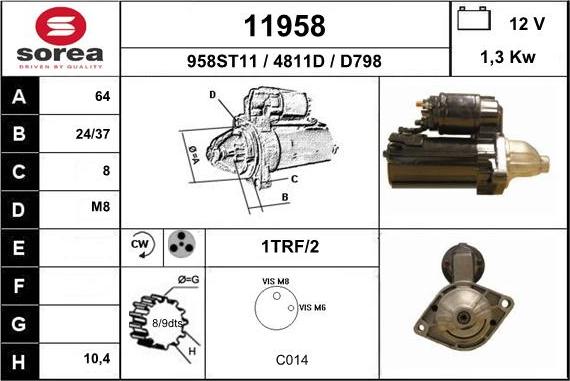 EAI 11958 - Стартер avtokuzovplus.com.ua