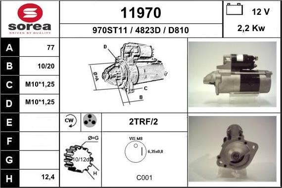 EAI 11970 - Стартер autocars.com.ua