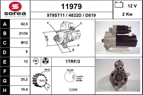 EAI 11979 - Стартер autocars.com.ua