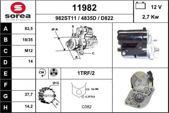 EAI 11982 - Стартер avtokuzovplus.com.ua