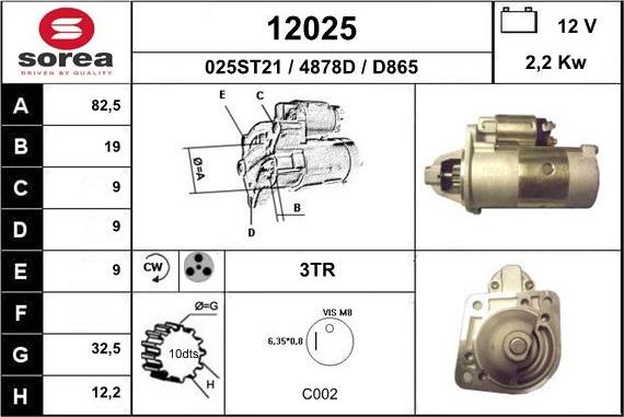 EAI 12025 - Стартер avtokuzovplus.com.ua