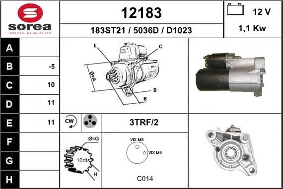 EAI 12183 - Стартер autocars.com.ua