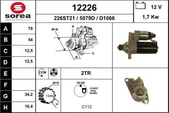 EAI 12226 - Стартер avtokuzovplus.com.ua