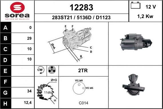 EAI 12283 - Стартер avtokuzovplus.com.ua