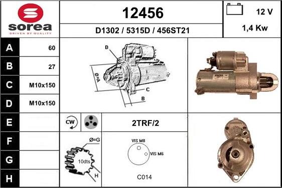 EAI 12456 - Стартер avtokuzovplus.com.ua