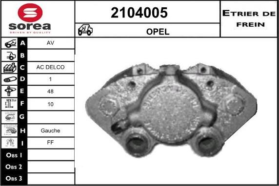 EAI 2104005 - Гальмівний супорт autocars.com.ua