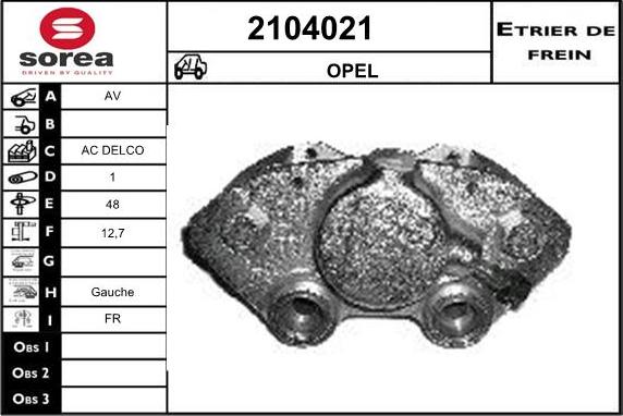 EAI 2104021 - Гальмівний супорт autocars.com.ua