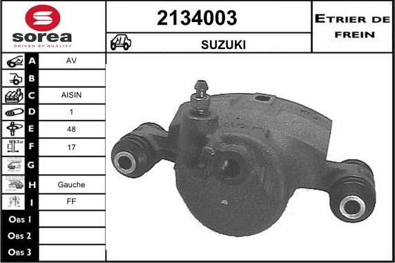 EAI 2134003 - Тормозной суппорт avtokuzovplus.com.ua