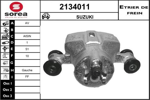 EAI 2134011 - Тормозной суппорт avtokuzovplus.com.ua