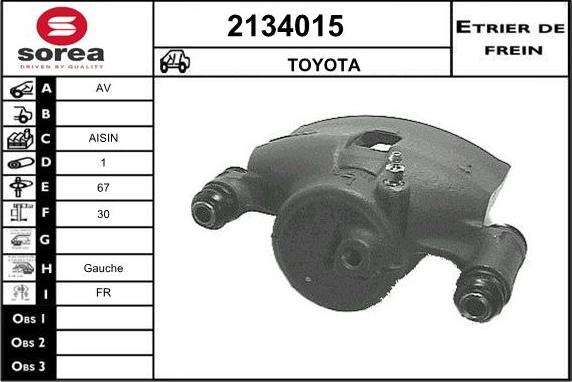 EAI 2134015 - Гальмівний супорт autocars.com.ua