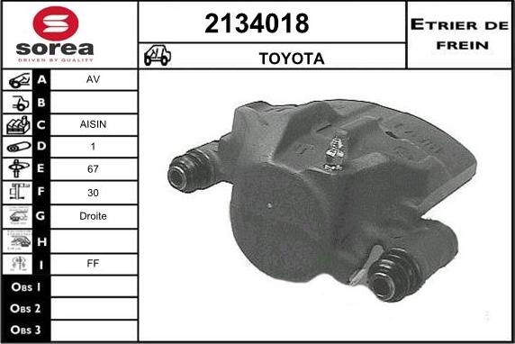 EAI 2134018 - Гальмівний супорт autocars.com.ua