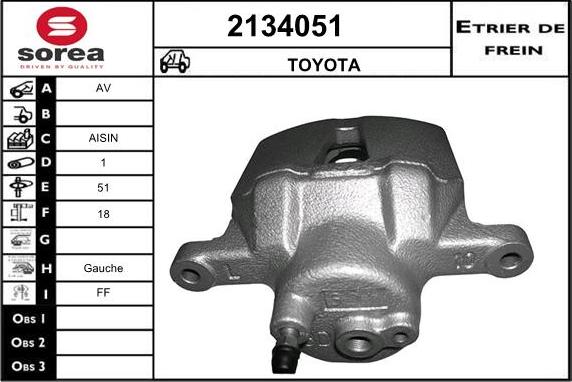 EAI 2134051 - Гальмівний супорт autocars.com.ua