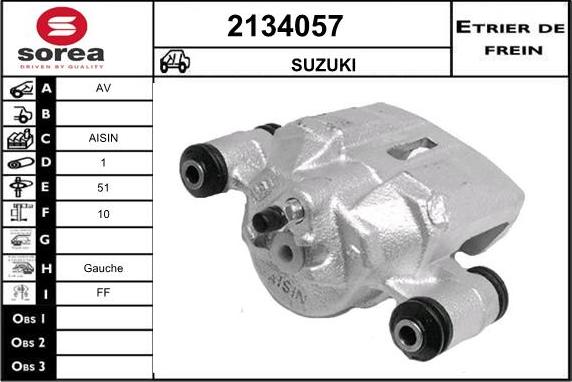 EAI 2134057 - Гальмівний супорт autocars.com.ua